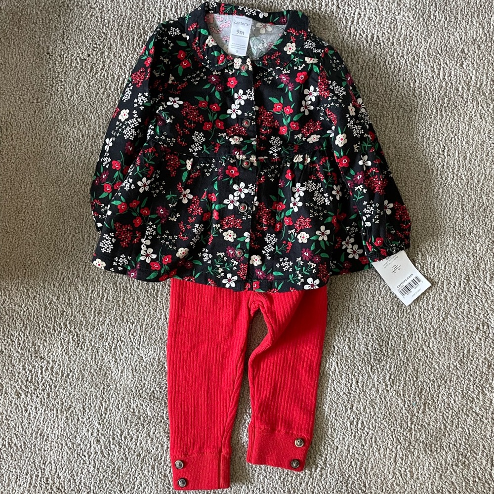 9 months top and pants set